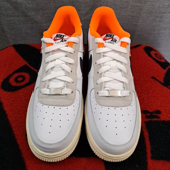 SIZE 7Y YOUTH WOMANS 8.5 NIKE AIR FORCE 1 SHOES LV8 DX3361-100 WHITE ORANGE - Picture 3 of 14